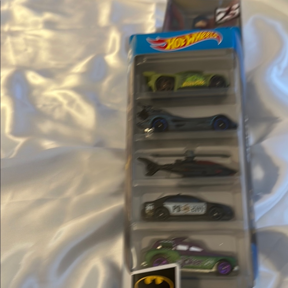 Mattel Hot Wheels Batman Car Set with Black and Green Designs